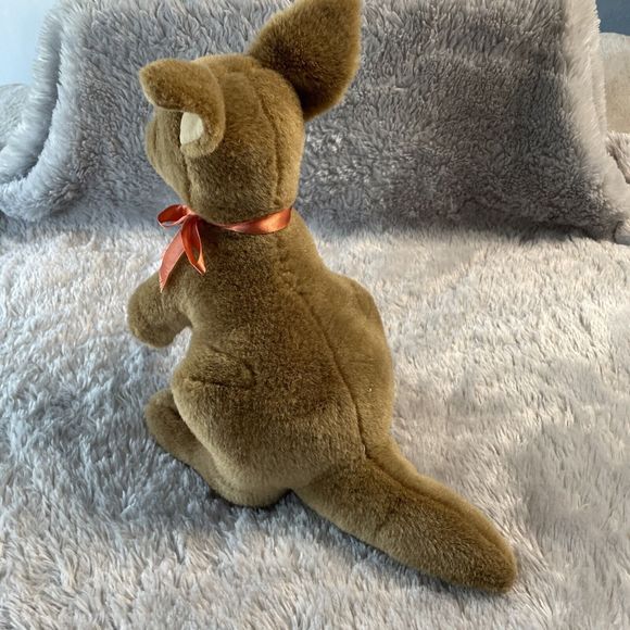 Corroboree Australia Kangaroo Plush Toy With Joey In Pouch Soft Stuffed Animal - Picture 3 of 16